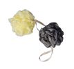 Exfoliating Bath Sponge Mesh Shower Balls Body Bath Pouf Black and Yellow