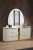 Laura Gold Detailed Dresser made with Wood in White