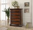 Montage Marble Top Chest made with Wood in Walnut