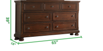 Galaxy Home Austin Seven Drawers Dresser Made with Wood in Dark Walnut