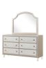 Tiffany Dresser made with Wood in Ivory &amp; Champagne Gold Color