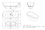 69 inch Transparent grey solid surface bathtub for bathroom