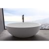 1700mm artificial stone solid surface freestanding bathroom adult bathtub 40 inch extra wide