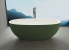 65" free standing artificial stone solid surface bathtub