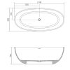 Solid Surface Freestanding Bathtub 170*780*580