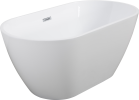 Acrylic Freestanding Bathtub Contemporary Soaking Tub with Brushed Nickel Overflow and Drain; High-Gloss White Finish; cUPC Certified-63*28.8 22A09-63