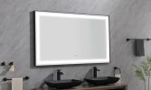 LTL needs to consult the warehouse address 84*36 LED Lighted Bathroom Wall Mounted Mirror with High Lumen+Anti-Fog Separately Control