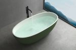 65" free standing artificial stone solid surface bathtub