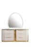 Laura Gold Detailed Dresser made with Wood in White