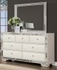 Madison Upholstery Dresser Made with Wood in Beige Color