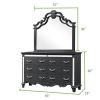 Milan Mirror Framed Dresser made with Wood in Black