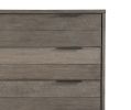 Contemporary Three-Tone Gray Finish Chest of Drawers Perched atop Metal Legs Acacia Veneer Modern Bedroom Furniture