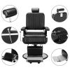 Men's Hairdressing Chair High-End Reclining Chair Black