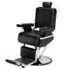 Men's Hairdressing Chair High-End Reclining Chair Black