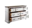 Florian Dresser; Antique White &amp; Oak Finish 28725