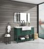 Solid Wood Bathroom Vanities Without Tops 48 in. W x 20 in. D x 33.60 in. H Bathroom Vanity in green