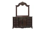 Cherry Finish Formal Bedroom Furniture 1pc Dresser w 9x Drawers Bottom Cabinet Adjustable Shelf Traditional Design Wooden Furniture