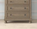 Bedroom Chest 1pc Wire Brushed Gray Finish Birch Veneer Drawers with Ball Bearing Glides Transitional Furniture