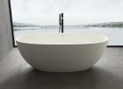 1550mm free standing artificial stone solid surface bathtub