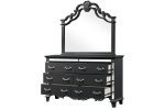 Milan Mirror Framed Dresser made with Wood in Black