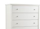 Transitional Style Antique White Finish 1pc Chest of 5x Drawers Birch Veneer Wooden Bedroom Furniture