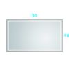 84*48 LED Lighted Bathroom Wall Mounted Mirror with High Lumen+Anti-Fog Separately Control