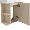 Bathroom Vanity With Single Gel Sink; Soft Close Doors; 16 Inch For Small Bathroom