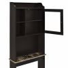 Modern Over The Toilet Space Saver Organization Wood Storage Cabinet for Home;  Bathroom - Espresso