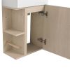 Bathroom Vanity With Single Gel Sink; Soft Close Doors; 16 Inch For Small Bathroom