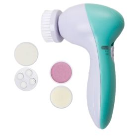 5 in 1 Electric Facial Cleansing Instrument (Color: Green)