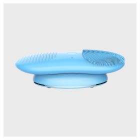 Silicone Sonic Electric Waterproof Face Wash (Option: Blue-Chinese)