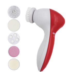 5 in 1 Electric Facial Cleansing Instrument (Color: Red)