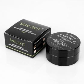 Mint Flavored Coconut Shell Activated Carbon Tooth Powder (Option: Black with box)