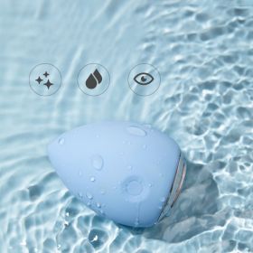 Electronic Cleansing Egg Electric Makeup Egg Wet Dry Makeup Egg (Color: Blue)