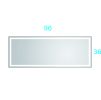 LTL needs to consult the warehouse address96*36 LED Lighted Bathroom Wall Mounted Mirror with High Lumen+Anti-Fog Separately Control