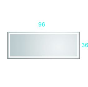 LTL needs to consult the warehouse address96*36 LED Lighted Bathroom Wall Mounted Mirror with High Lumen+Anti-Fog Separately Control (Color: as Pic)