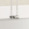 TRUSTMADE Frameless Curved Bathtub Shower Doors 60&quot; Width x 58&quot; Height with 1/3&quot;(8mm) Clear Tempered Glass Finish; K07N-1