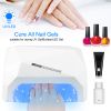 36W UV LED Lamp Nail Polish Dryer 15 LEDs Fingernail Toenail Gel Curing Machine Nail Art Painting Salon Tools Set US Plug