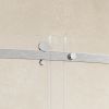 TRUSTMADE Frameless Curved Bathtub Shower Doors 60&quot; Width x 58&quot; Height with 1/3&quot;(8mm) Clear Tempered Glass Finish; K07N-1